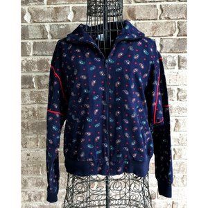 Vintage Bette & Court Golf Collection Jacket Med Navy Pailey Front Zip P…